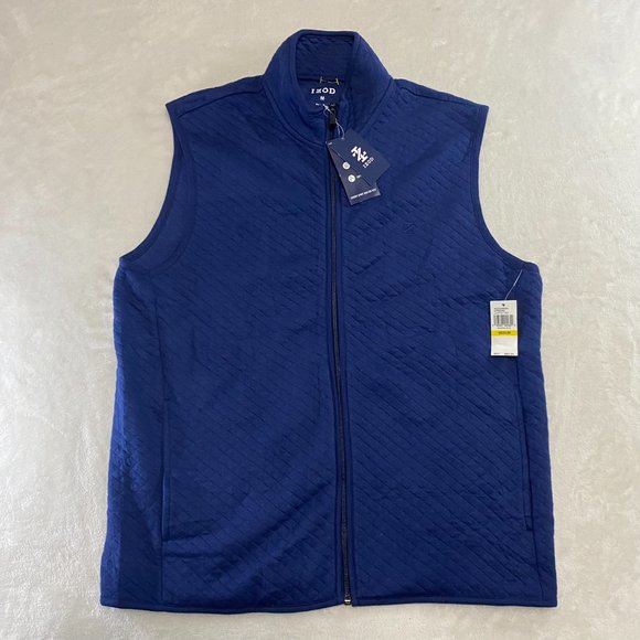 Medieval Navy Blue Izod Luxury Sport Quilted Vest  Men's Size Medium NWT - Picture 1 of 12